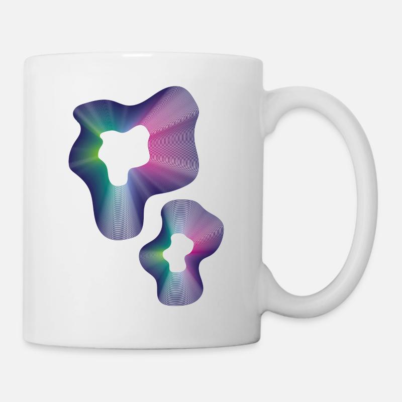 Abstract neon pattern - Mug - white