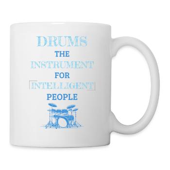 Instrument de batterie pour les personnes intelligentes Retro Sky - Mug blanc - blanc - Droite