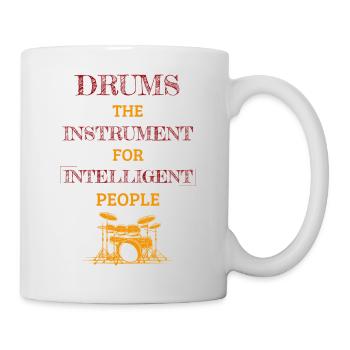 Drums Instrument For Intelligent People Retro Red - Mug - white - Right