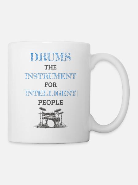 Instrument de batterie pour les personnes intelligentes Azure - Mug blanc - blanc