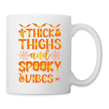 Thick Thighs Spooky Vibes - Mug blanc - blanc - Droite