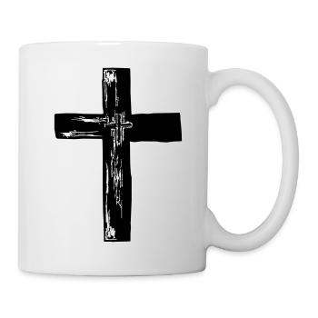 Croix chrétienne Confiance en Dieu Vecteur Jésus - Mug blanc - blanc - Droite