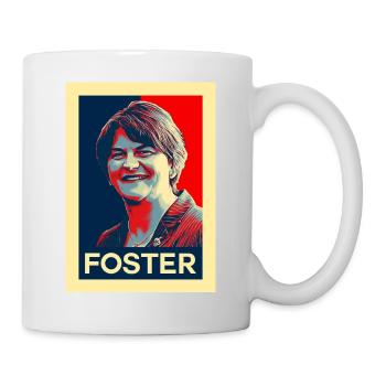 Arlene Foster Rétro politique irlandaise - Mug blanc - blanc - Droite