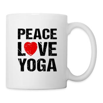 Peace Love Yoga - Mug - white - Right