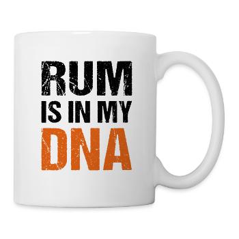 Rum is in my DNA - Tasse - Weiß - Rechts