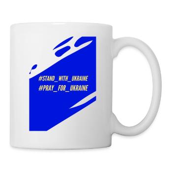 Stand with Ukraine - Tasse - Weiß - Rechts