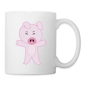 Cute Pig all pink - Mug - white - Right