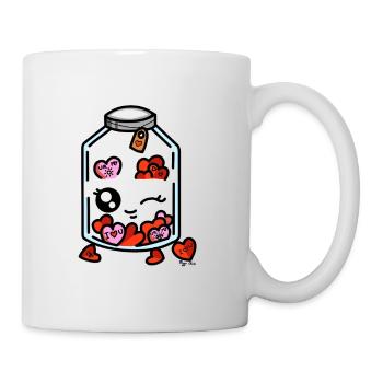 bocal mots couleurs - Mug blanc - blanc - Droite