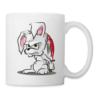 Süßes Horror Hasi Häschen Kaninchen Halloween - Tasse - Weiß - Rechts