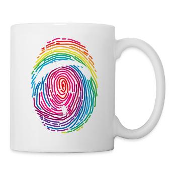 Paragliding Fingerprint Rainbow - Mug - white - Right