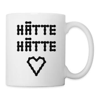 Hätte hätte Fahrrad Kette 22 - Tasse - Weiß - Rechts