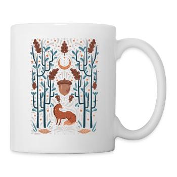 Fox in Woodland - Tasse - Weiß - Rechts