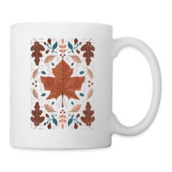 Herbstlaub im Herbst - Tasse - Weiß - Rechts