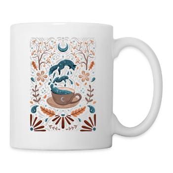 Fox in the Night - Tasse - Weiß - Rechts