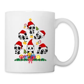 Panda-Weihnachten. Weihnachtsgeschenk - Tasse - Weiß - Rechts