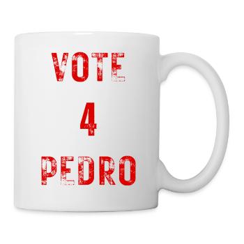 vote Pedro Napoleon funny election text - Mug - white - Right