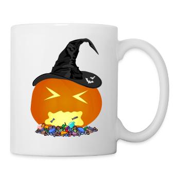 Halloween - zu viel süßes (sonst gibts saures) - Tasse - Weiß - Rechts