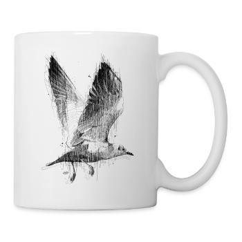 Seagull on the move - Mug - white - Right