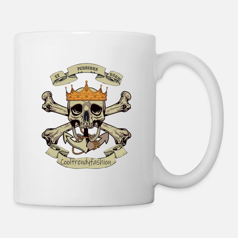 Totenkopf - Tasse - Weiß