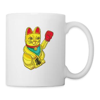 CHAT BOXEUR - Mug blanc - blanc - Droite