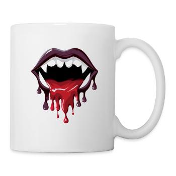Dripping Vampire lips - Mug - white - Right