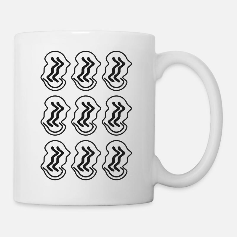 Acid Smileys Rave Techno Party - Tasse - Weiß