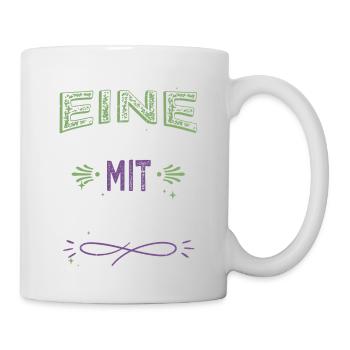 lustiger spruch woman bullterrier humor female oma - Tasse - Weiß - Rechts