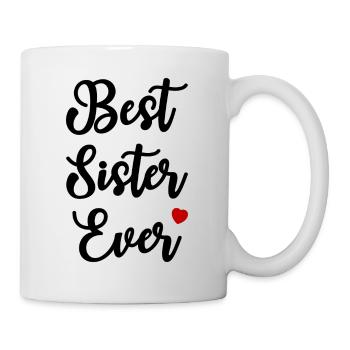 Meilleure sœur de tous les temps Cœur Chère sœur - Mug blanc - blanc - Droite