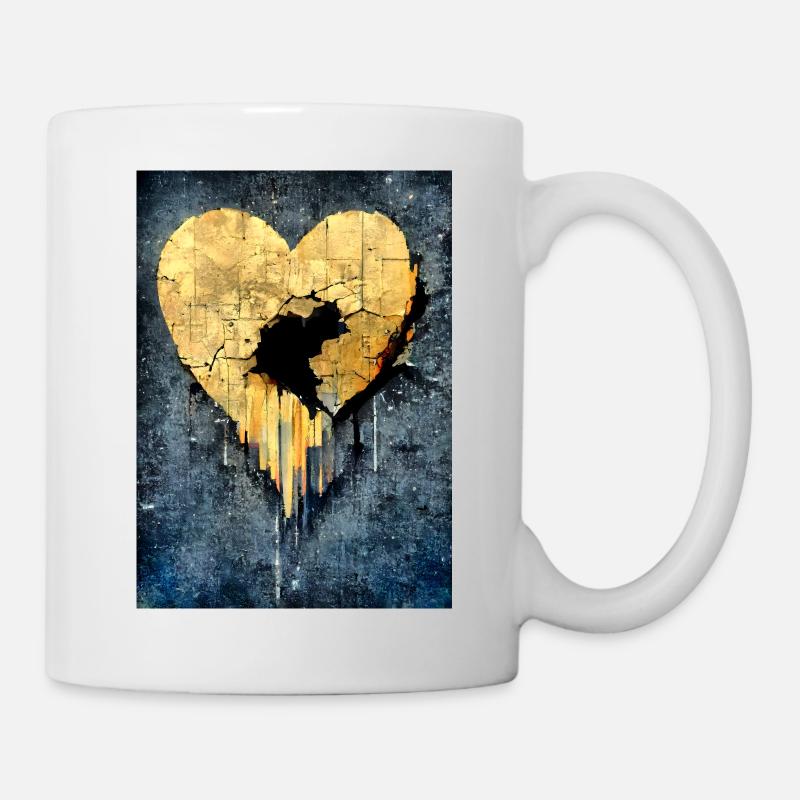 Cœur brisé - Mug blanc - blanc