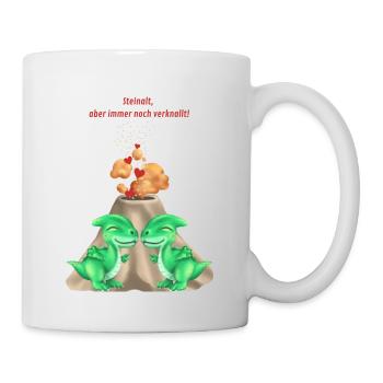 Steinalt aber immer noch verknallt - Tasse - Weiß - Rechts