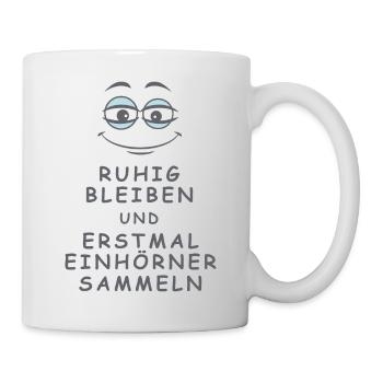 Einhörner sammeln - Tasse - Weiß - Rechts