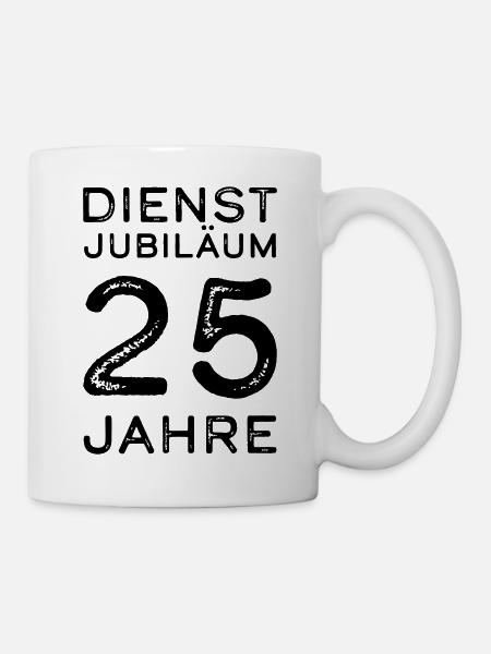 Dienstjubiläum 25 Jahre Firmenjubiläum Geschenk - Tasse - Weiß