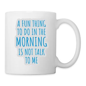 ne me parle pas - Mug blanc - blanc - Droite