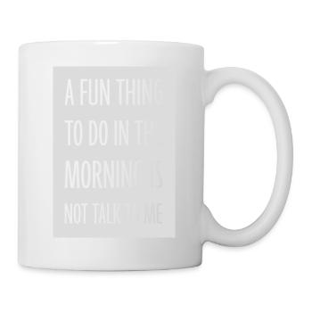 ne me parle pas - Mug blanc - blanc - Droite