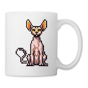 Cat Pixel Art Gift Idea - Mug - white - Right