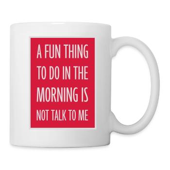 ne me parle pas - Mug blanc - blanc - Droite