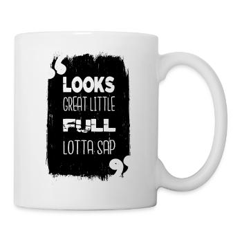 happy humor bedroom fun santa beach holiday - Tasse - Weiß - Rechts