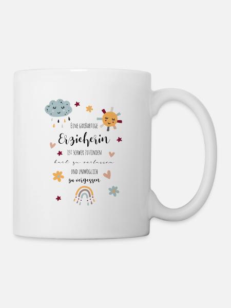 Eine großartige Erzieherin - Kindergarten Geschenk - Tasse - Weiß