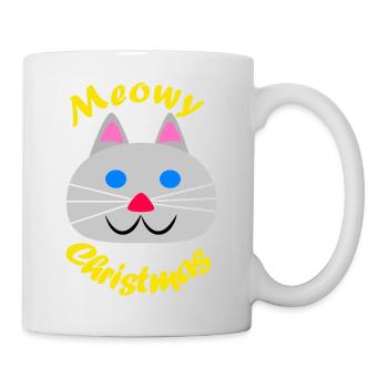 Meowy Christmas (fröhliche Weihnachten) - Mug - white - Right