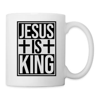 Citation de Jésus est roi - Mug blanc - blanc - Droite