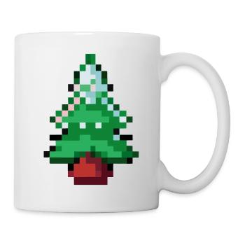 Christmas tree pixelated gift idea Christmas - Mug - white - Right