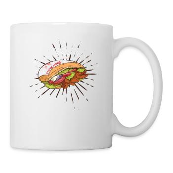Ja ich rieche nach Knoblauch - Tasse - Weiß - Rechts