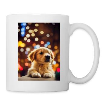 Chiot de Noël - Mug blanc - blanc - Droite