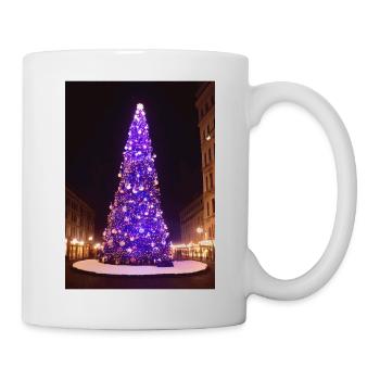 Sapin de Noël violet - Mug blanc - blanc - Droite