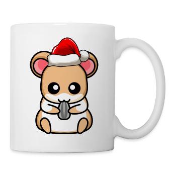 Hamster Comic Weihnachten - Tasse - Weiß - Rechts