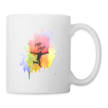 Farbkleks splash of color Holi breakdance Hip Hop - Tasse - Weiß - Rechts
