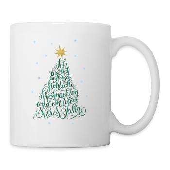 Fröhliche Weihnachten und ein tolles Neues Jahr - Tasse - Weiß - Rechts