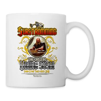 Surströmming Challenge Design Wikinger Sushi - Tasse - Weiß - Rechts