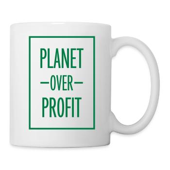 Planète sur le devis de profit - Mug blanc - blanc - Droite