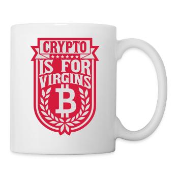 crypto is for virgins - Mug - white - Right